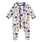 Future Draft Picks Footie - Purple Gold - Magnolia Baby Unisex