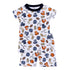 Future Draft Picks Short Pajamas - Navy Orange - Magnolia Baby Unisex