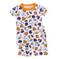 Future Draft Picks Short Pajamas - Orange Purple - Magnolia Baby Unisex