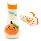 Smiley Orange Boogie Toes - Baby Rattle Socks