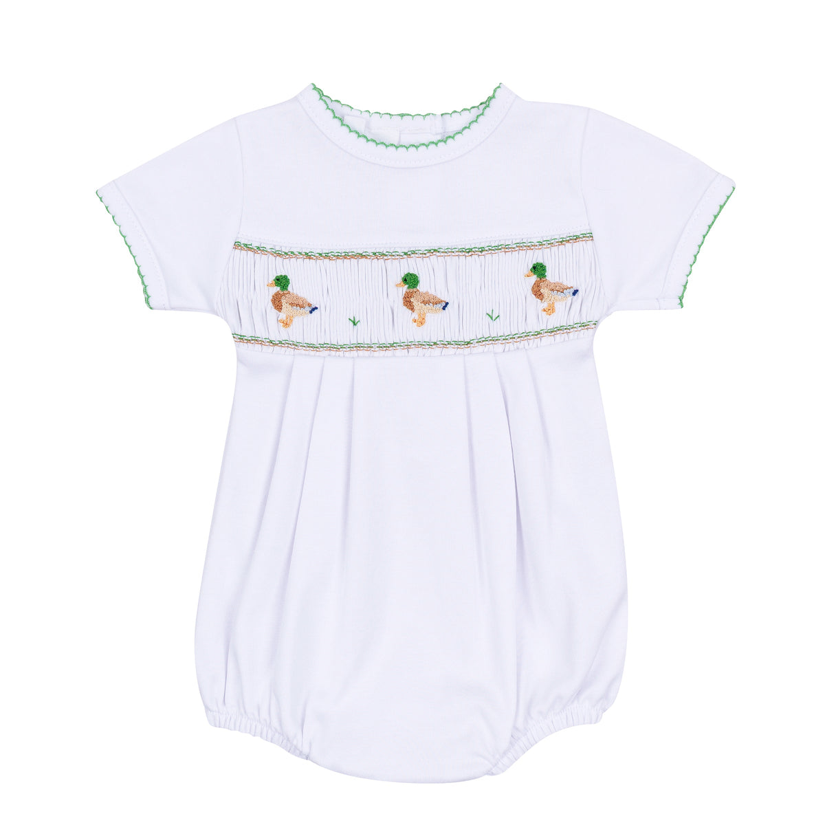 Mallard Moments Smocked Boy Bubble - Magnolia Baby Unisex