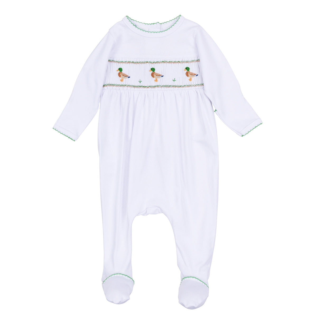Mallard Moments Smocked Footie - Magnolia Baby Unisex