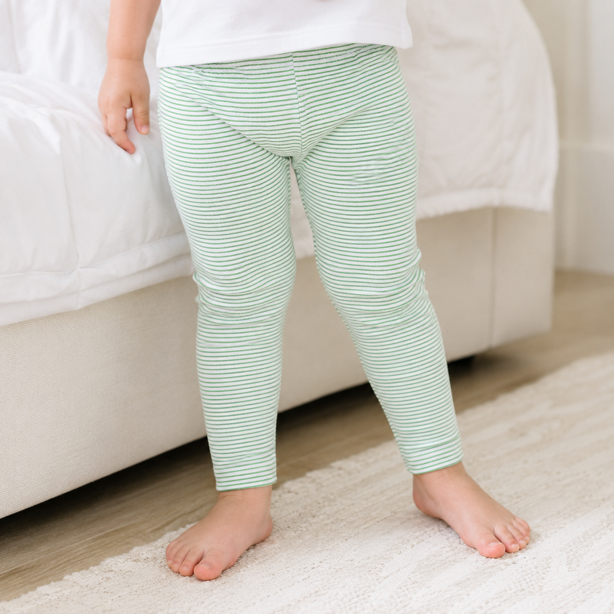 Leggings - Green Striped