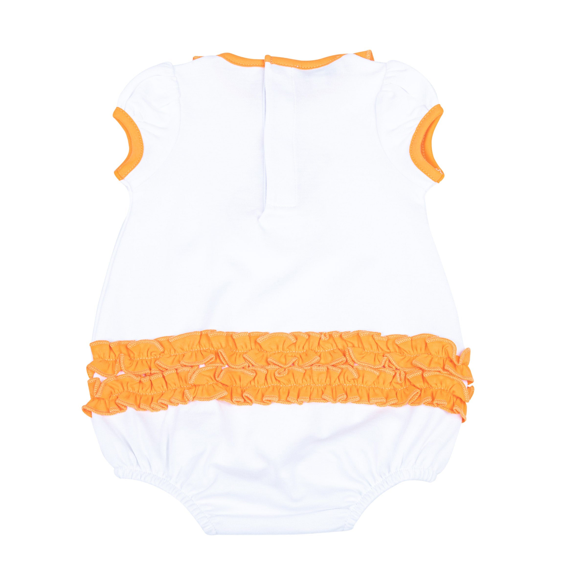 Tiger Pride Applique Ruffle Bubble - Orange