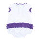 Tiger Pride Applique Ruffle Bubble - Purple