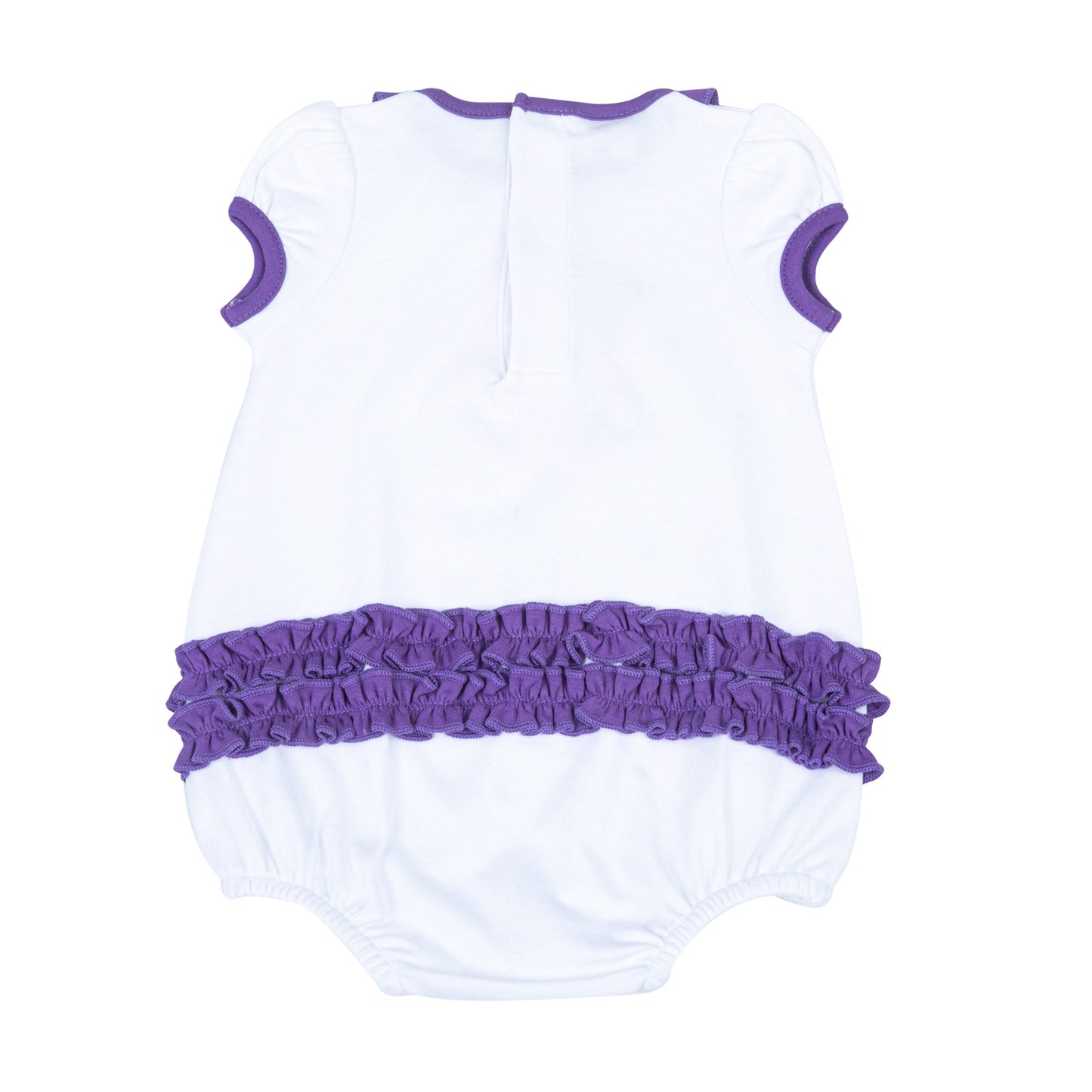 Tiger Pride Applique Ruffle Bubble - Purple