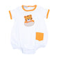 Tiger Pride Applique Boy Bubble - Orange