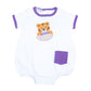 Tiger Pride Applique Boy Bubble - Purple