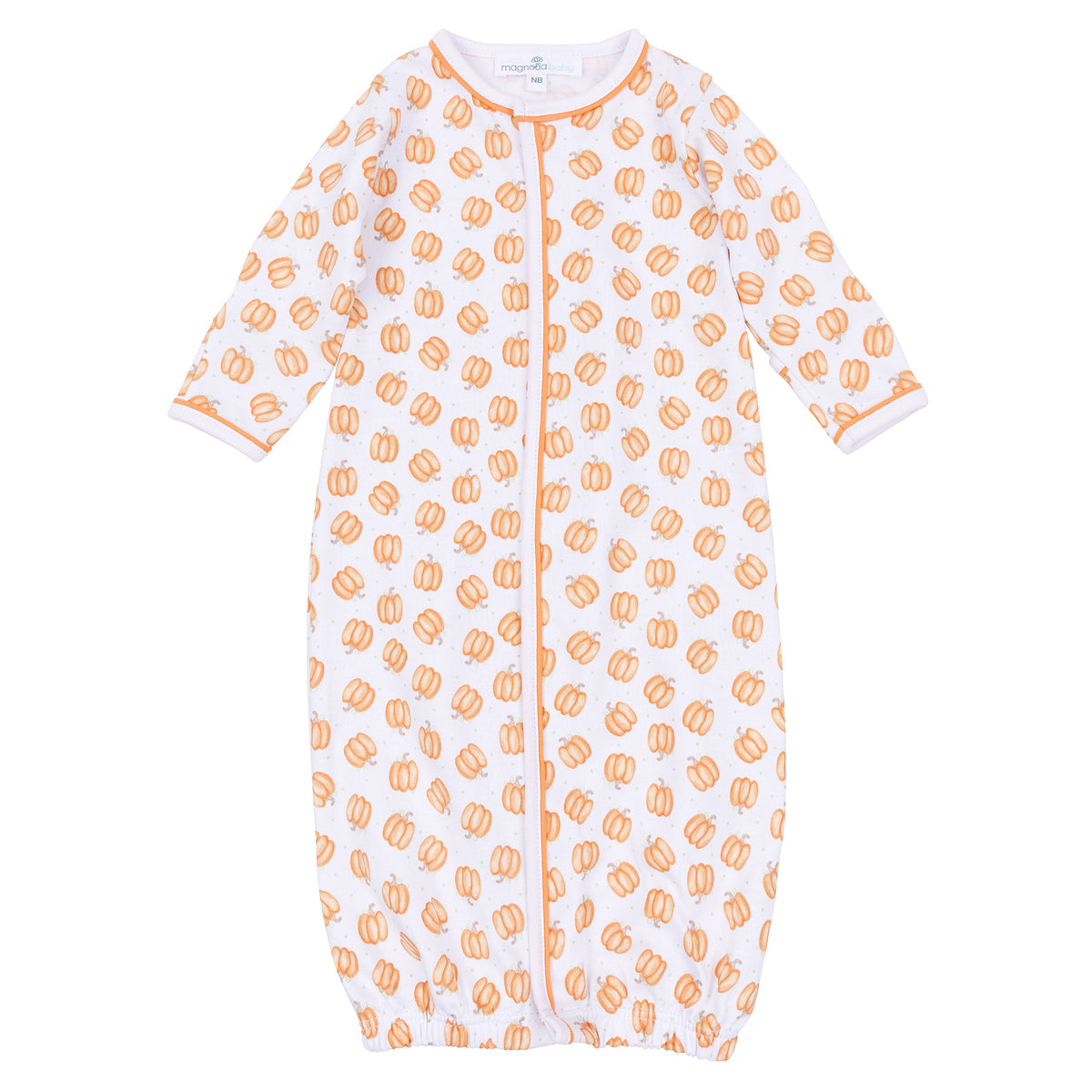 Baby Pumpkin Short Sleeve Bubble - Magnolia Baby Boy