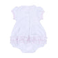 Frosted Wonderland Embroidered Ruffle Short Sleeve Bubble - Pink - Magnolia Baby Girl
