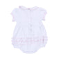 Frosted Wonderland Collared Ruffle Short Sleeve Bubble - Pink - Magnolia Baby Girl