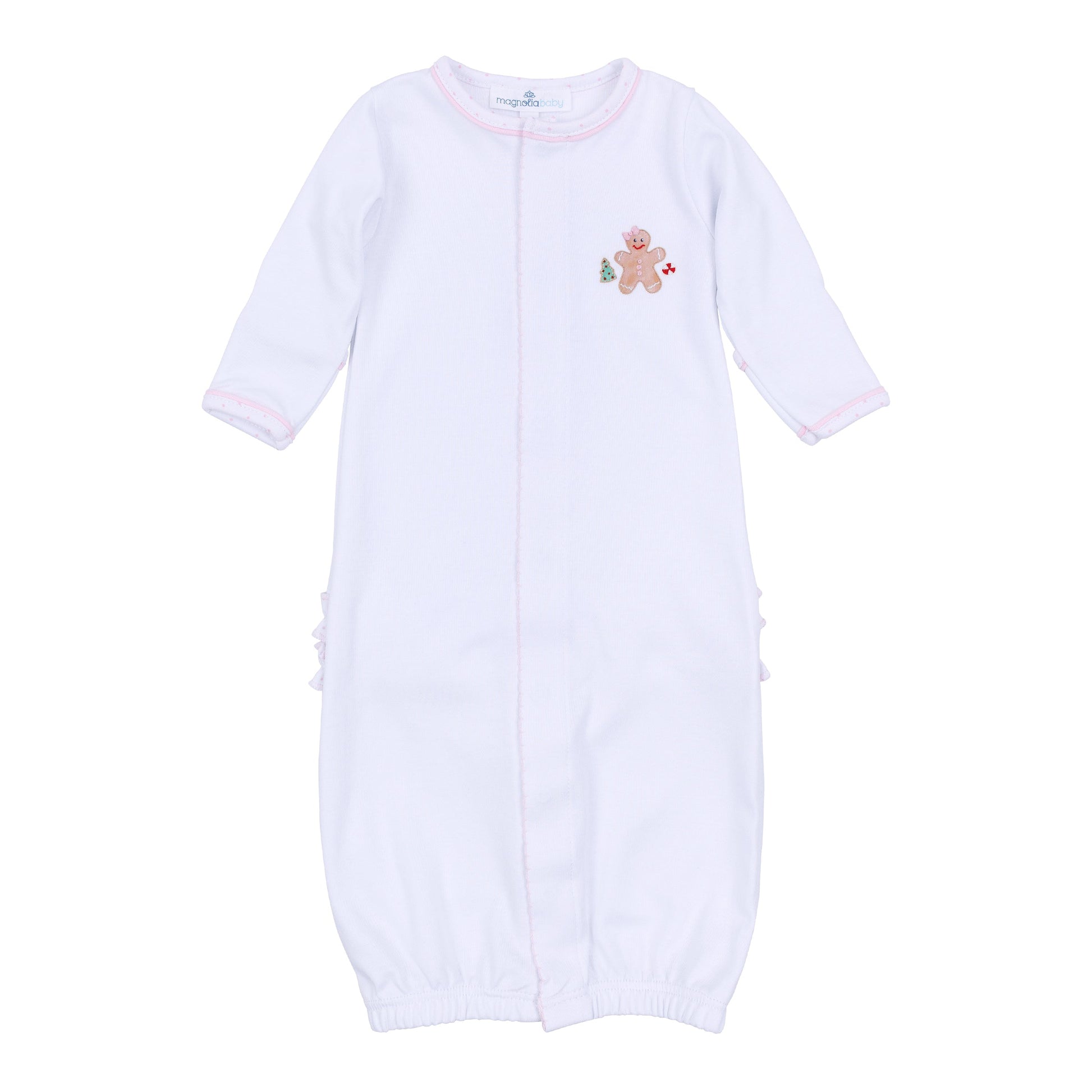 Frosted Wonderland Embroidered Ruffle Converter - Pink - Magnolia Baby Girl