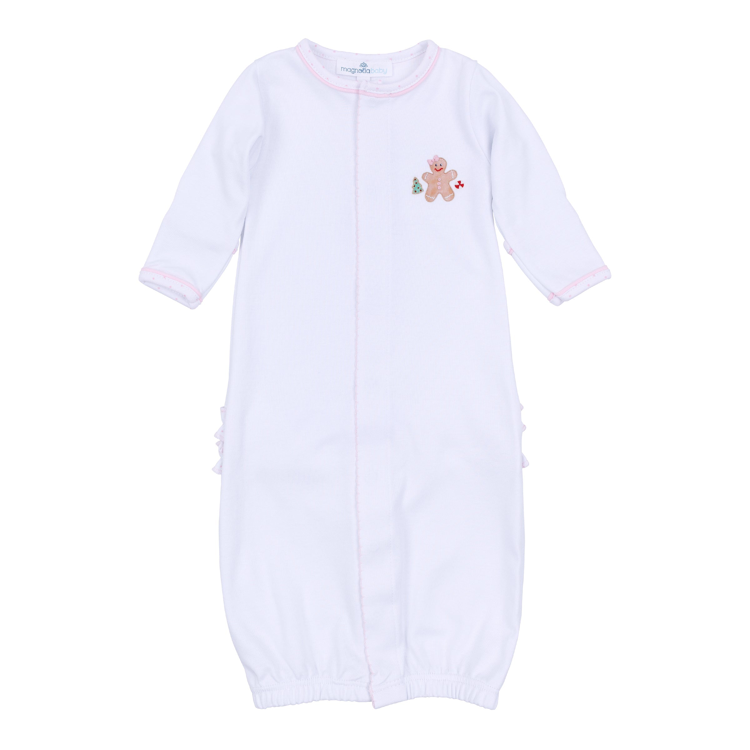 Frosted Wonderland Embroidered Ruffle Converter - Pink - Magnolia Baby Girl