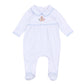 Frosted Wonderland Collared Footie - Light Blue - Magnolia Baby Boy