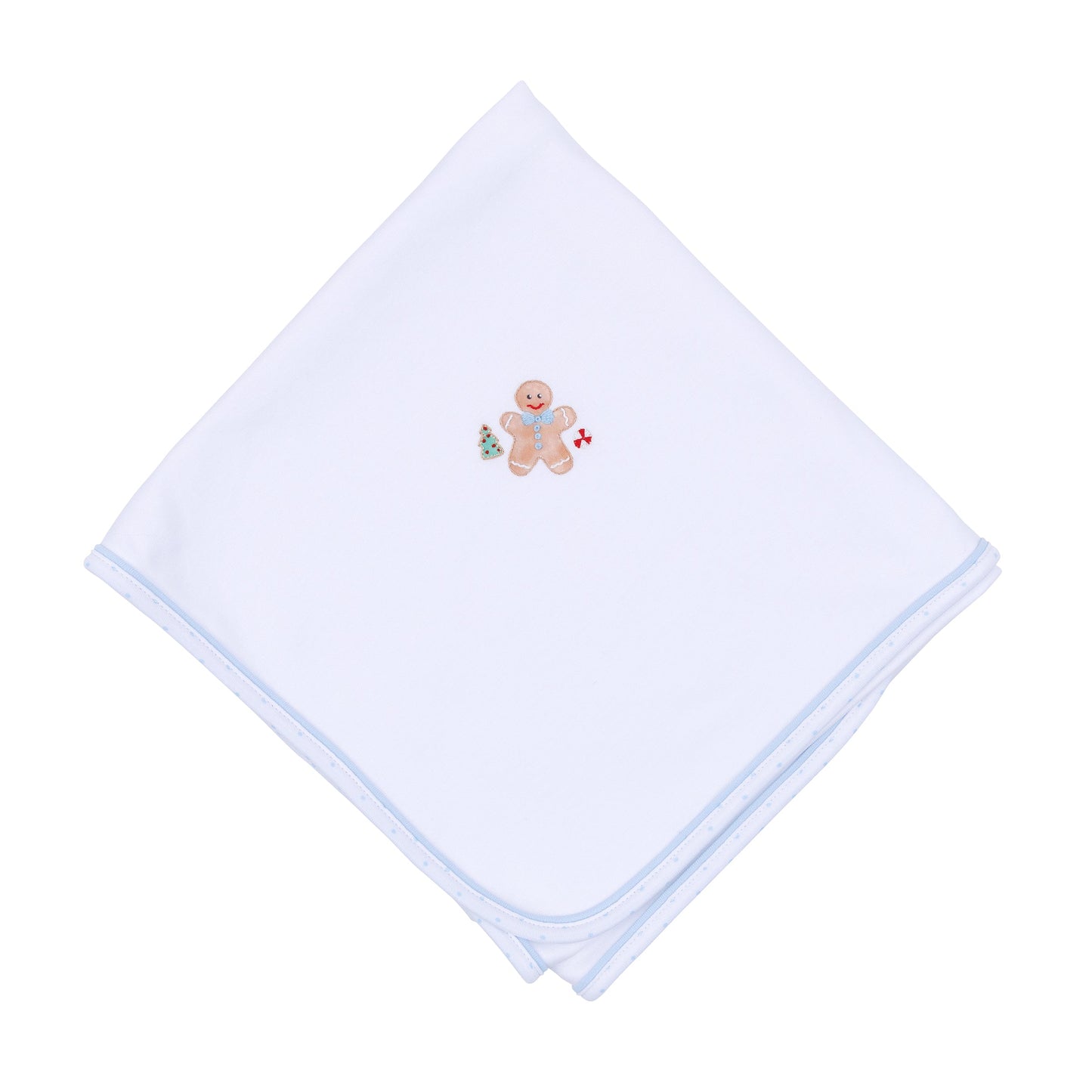 Frosted Wonderland Embroidered Receiving Blanket - Light Blue - Magnolia Baby Boy