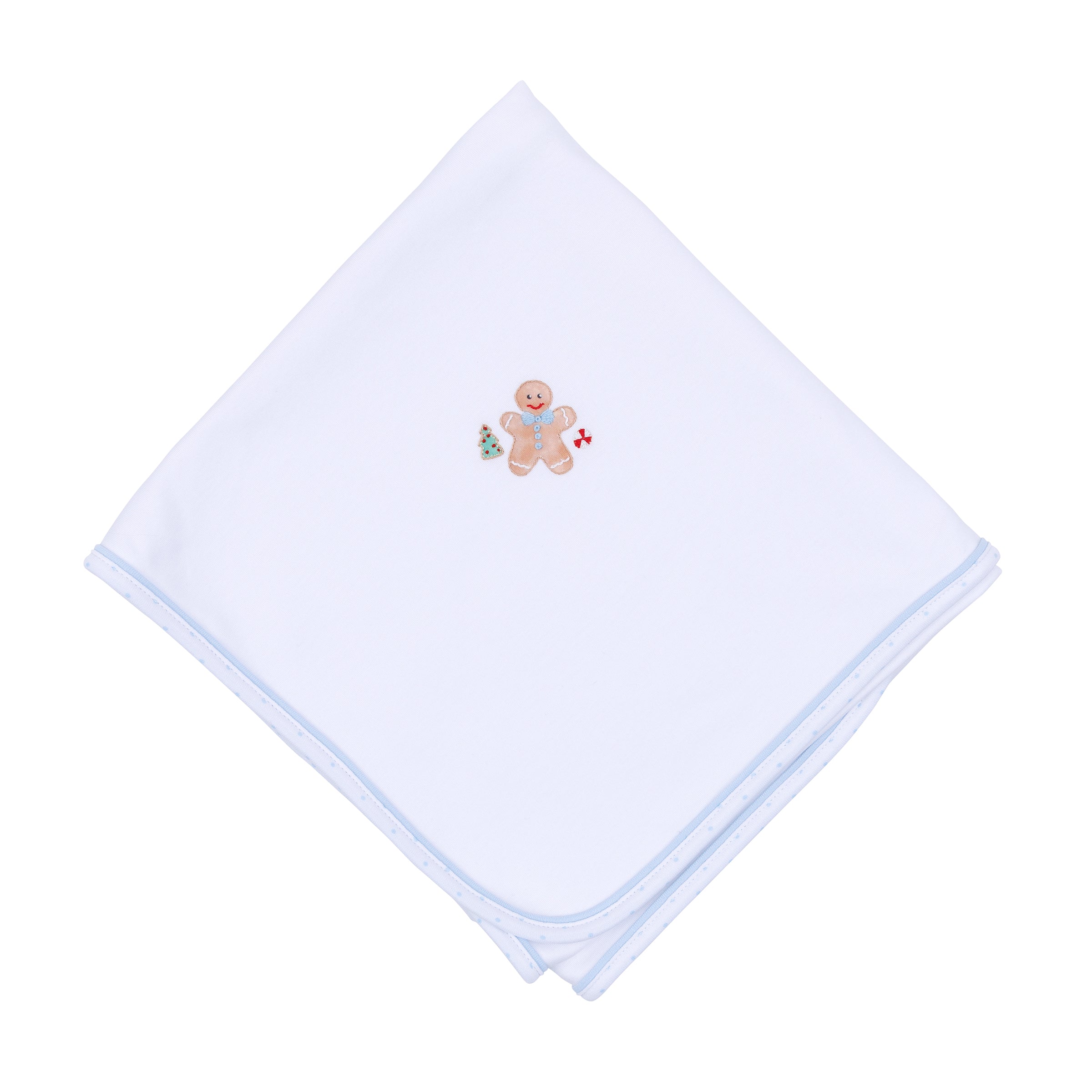 Frosted Wonderland Embroidered Receiving Blanket - Light Blue - Magnolia Baby Boy