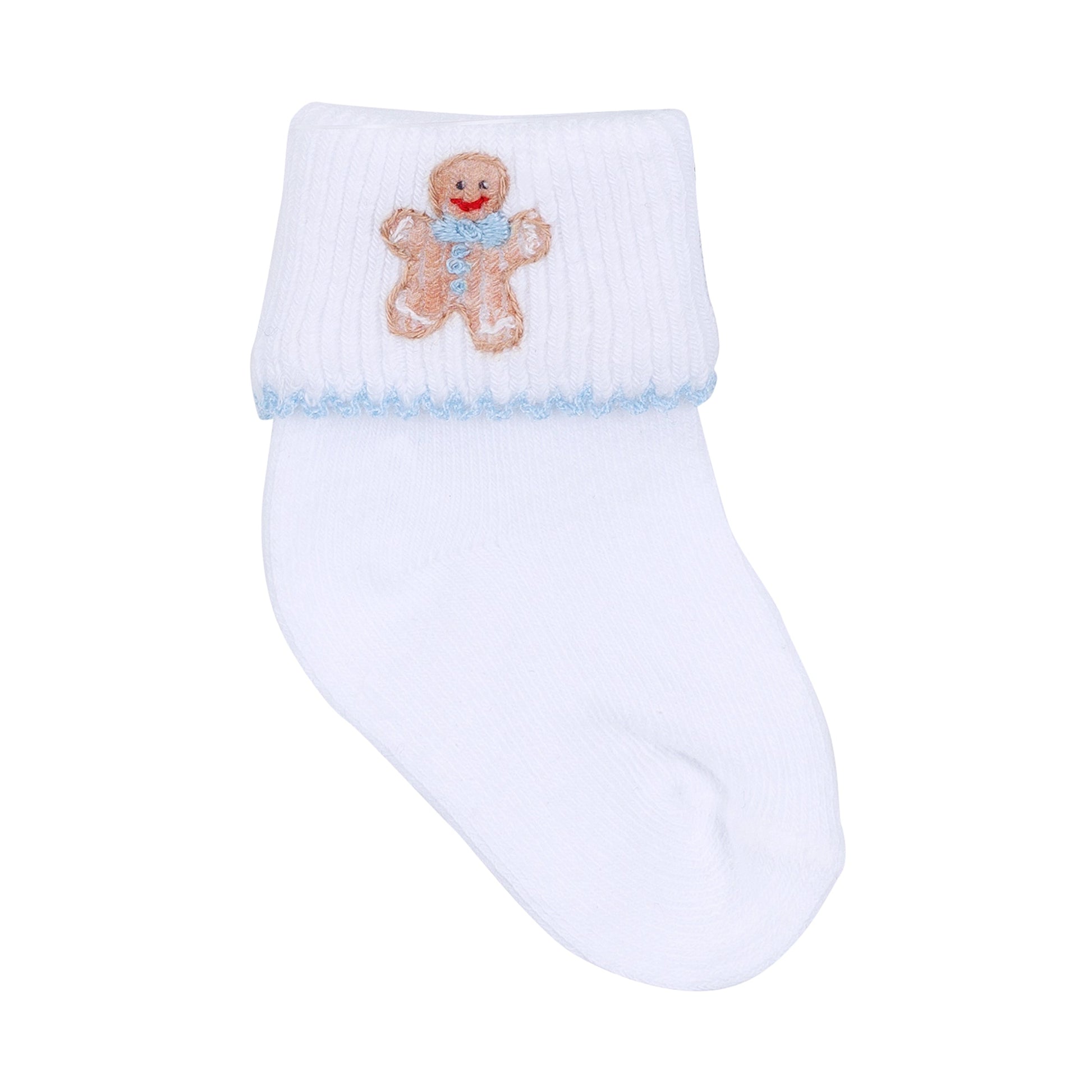 Frosted Wonderland Embroidered Socks - Light Blue - Magnolia Baby Boy