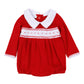 Miles Smocked Long Sleeve Bubble