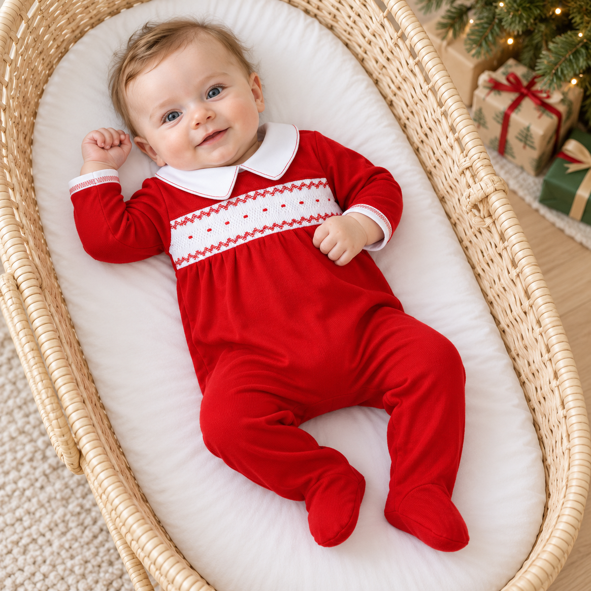 Miles Smocked Footie