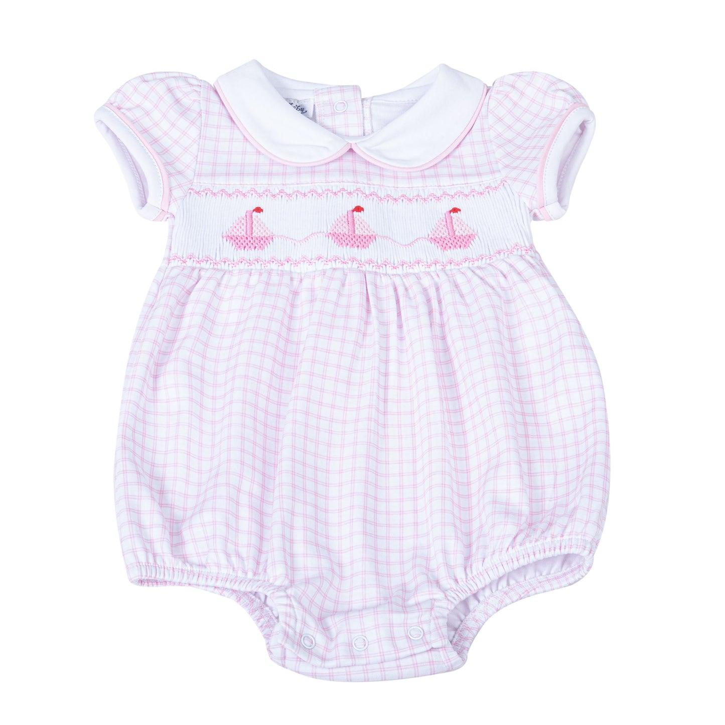 Ahoy Baby Classics Smocked Bubble - Pink