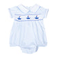 Ahoy Baby Classics Smocked Bubble - Light Blue