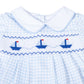 Ahoy Baby Classics Smocked Bubble - Light Blue