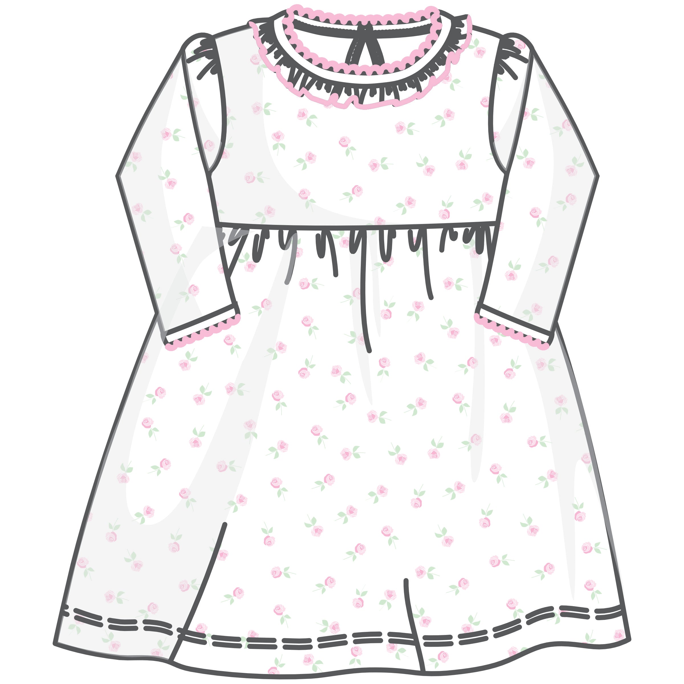 Juliette's Classics Print Long Sleeve Dress - Magnolia Baby Girl