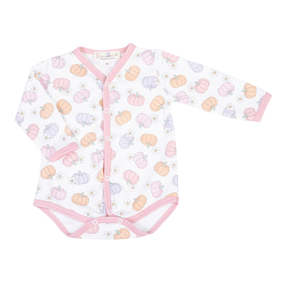 Pumpkin Patch Dreams Print Front Snap Bodysuit