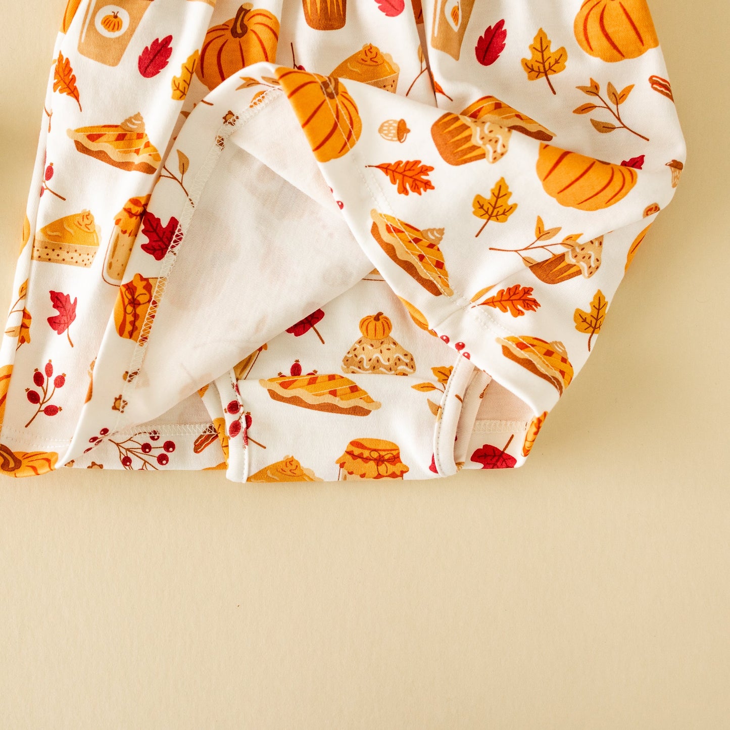 Pumpkin Spice Long Sleeve Flutters Dress - Luna and Arlo Girl