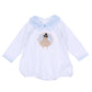 Pilgrim Pals Applique Collared Long Sleeve Bubble - Light Blue - Magnolia Baby Boy