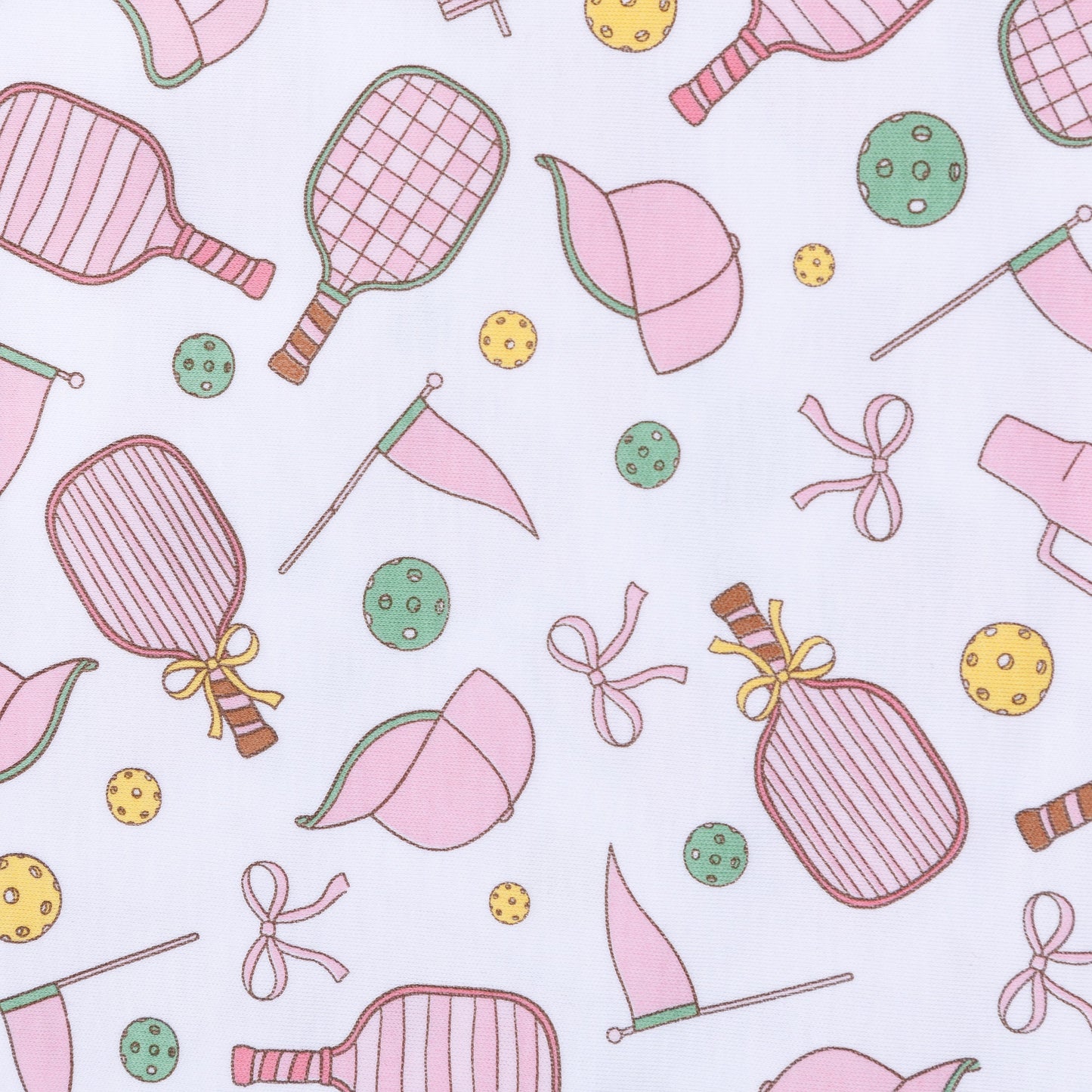 Pickleball Cuties Ruffle Footie - Magnolia Baby Girl