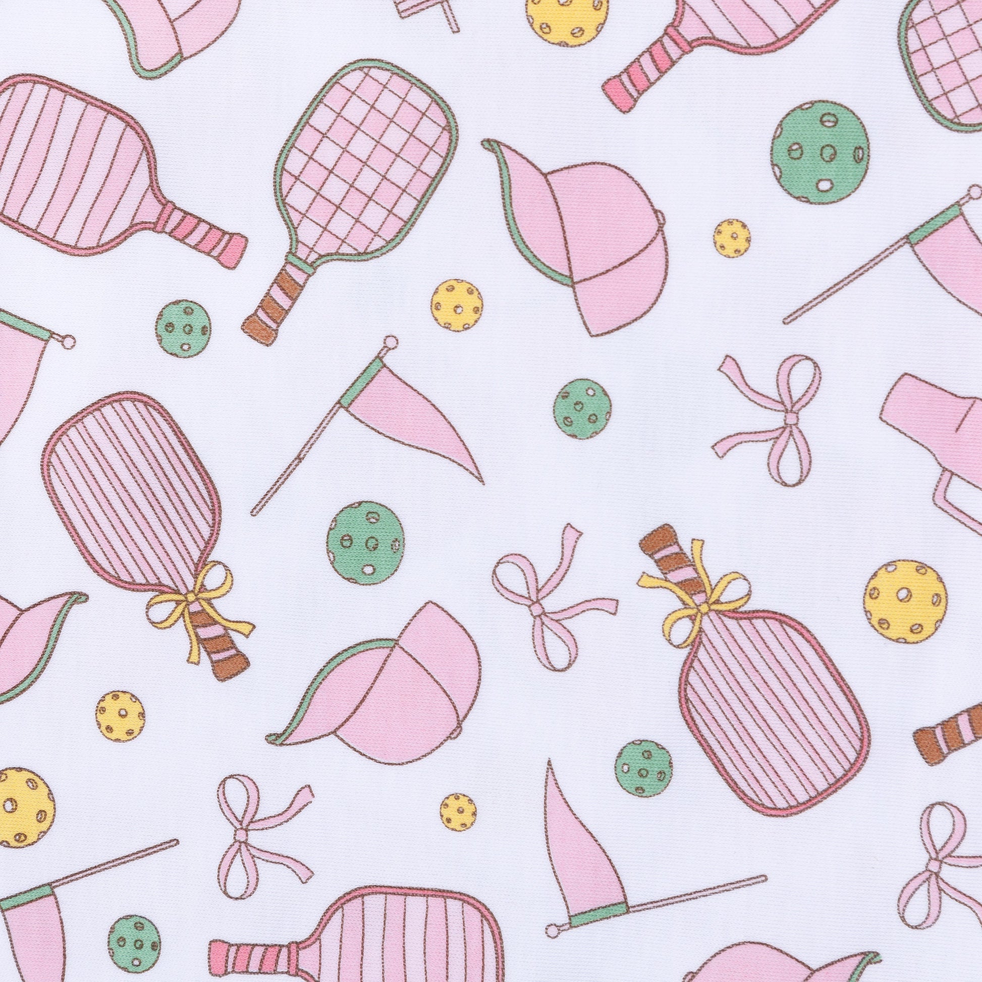 Pickleball Cuties Ruffle Footie - Magnolia Baby Girl