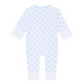 Little Crawlers Print Zip Playsuit - Light Blue