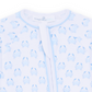 Little Crawlers Print Zip Playsuit - Light Blue