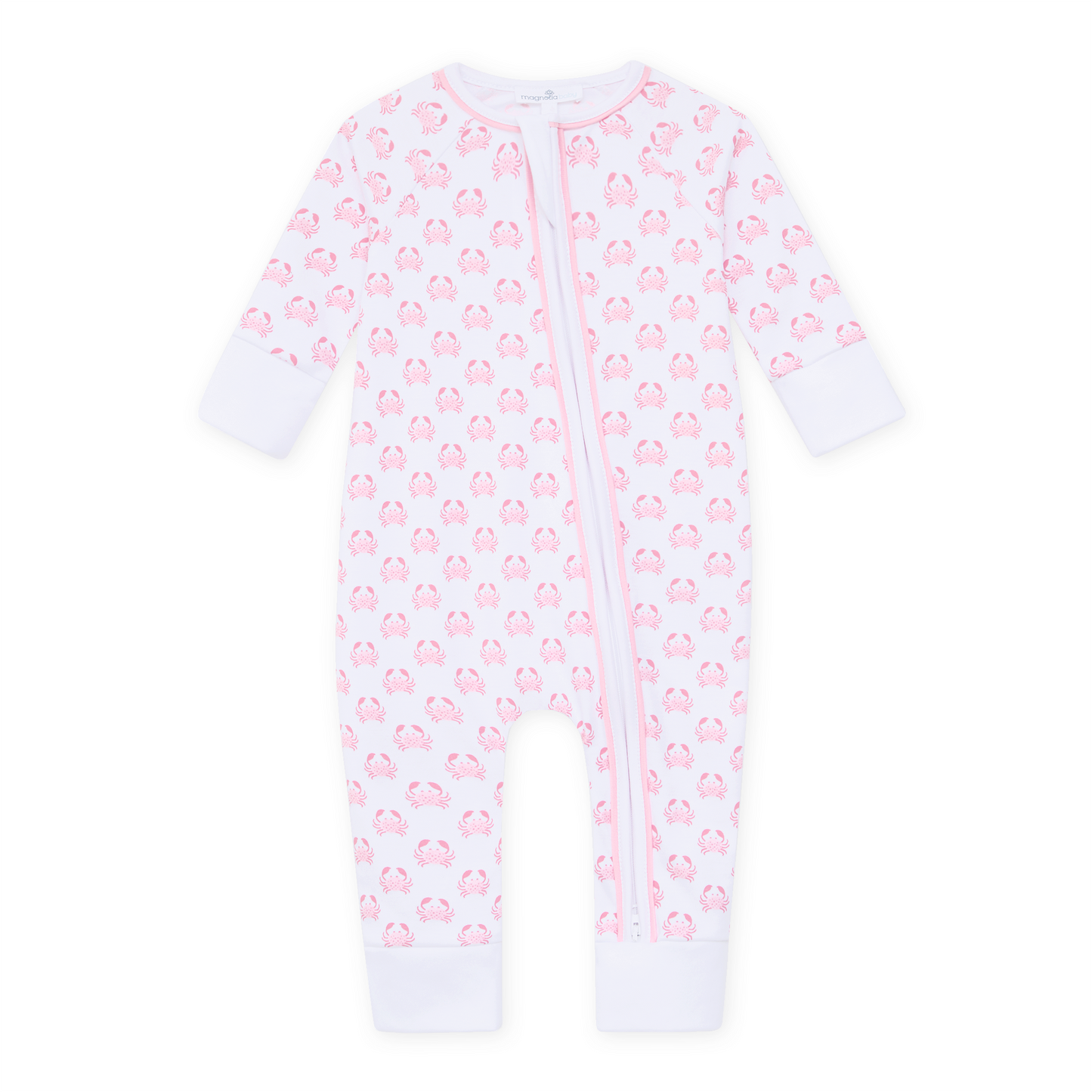 Little Crawlers Print Zip Playsuit - Pink