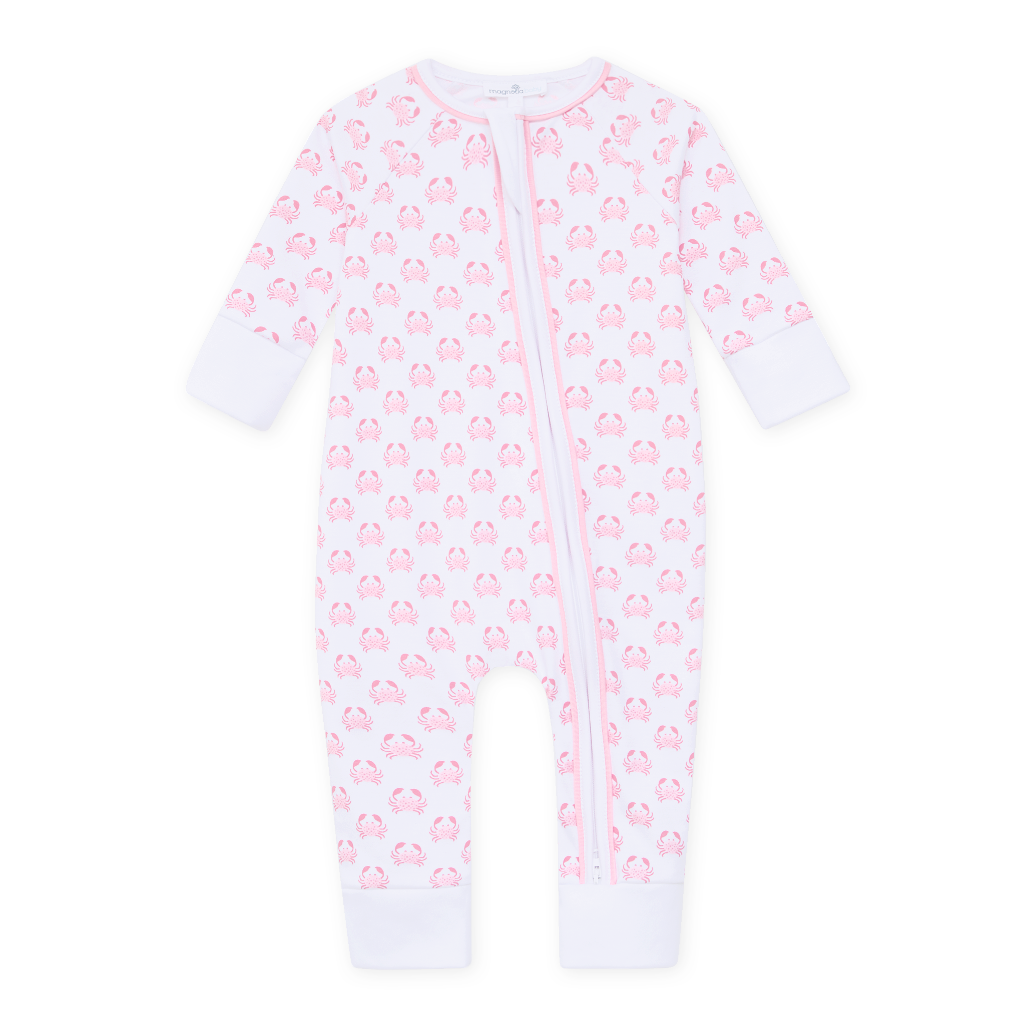 Little Crawlers Print Zip Playsuit - Pink
