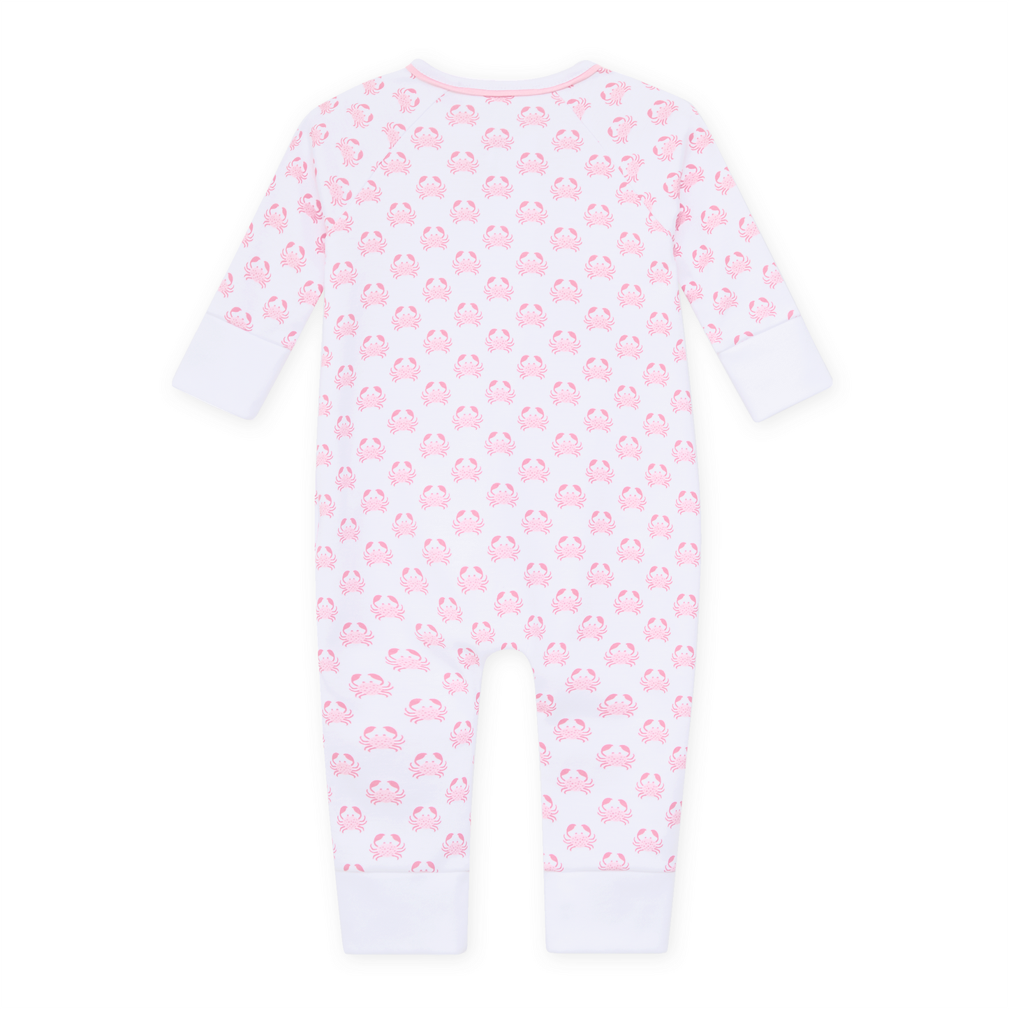 Little Crawlers Print Zip Playsuit - Pink