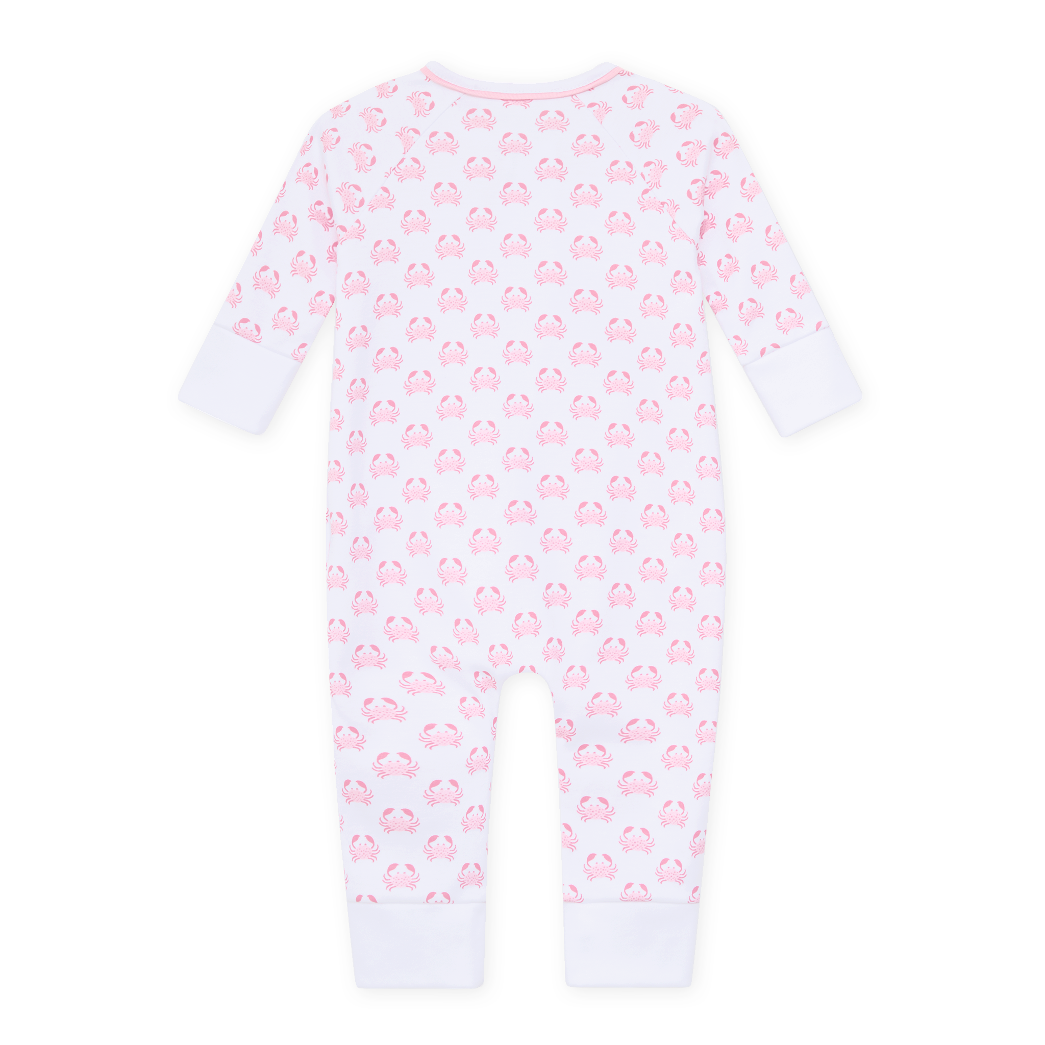 Little Crawlers Print Zip Playsuit - Pink