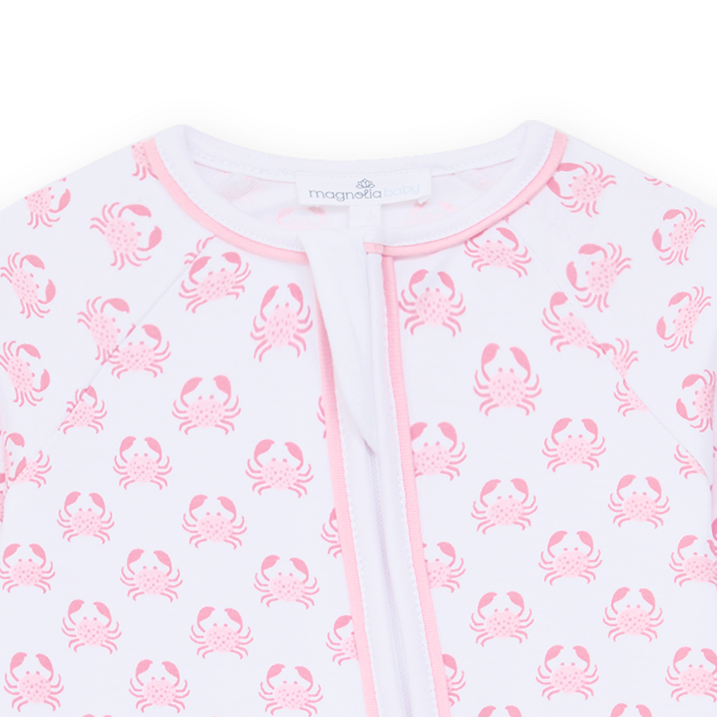 Little Crawlers Print Zip Playsuit - Pink