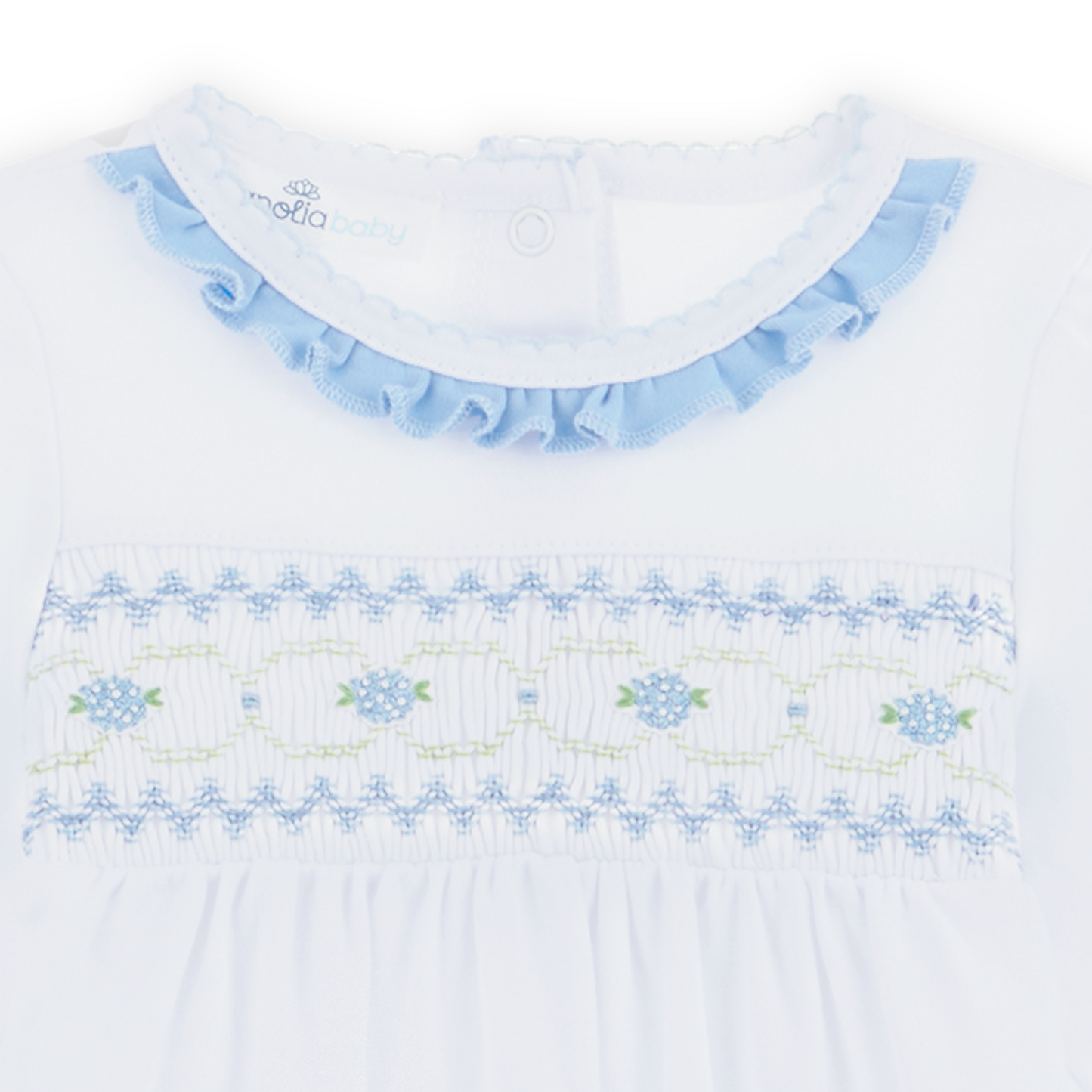 Dreamy Hydrangeas Smocked Gathered Gown