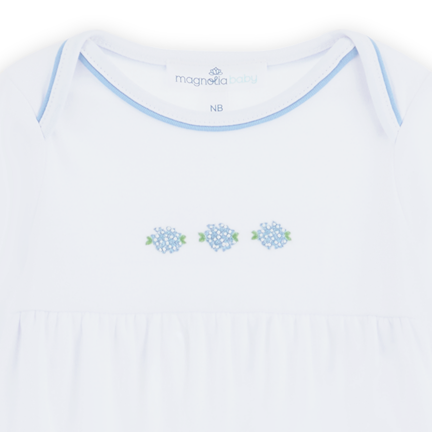 Dreamy Hydrangeas Gathered Gown