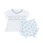 Dreamy Hydrangeas Smocked Ruffle Diaper Cover Set