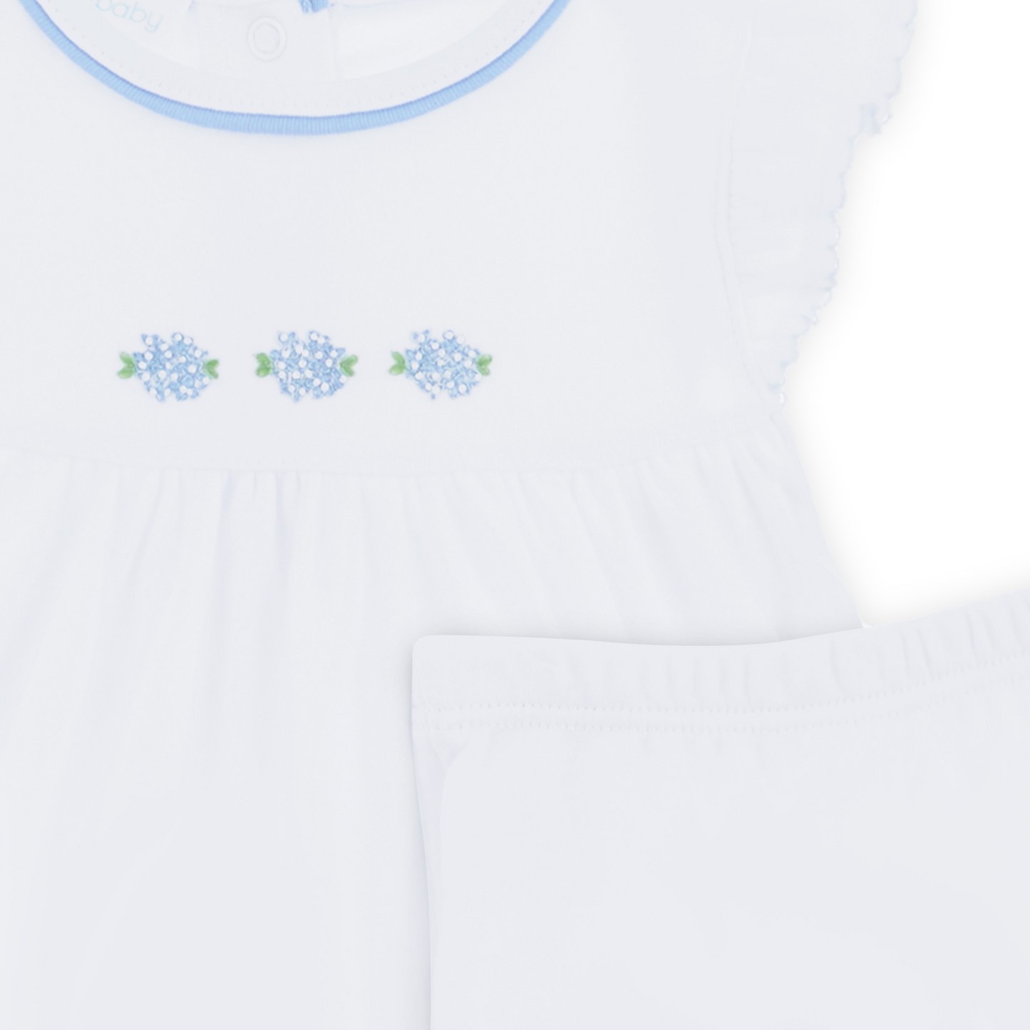 Dreamy Hydrangeas Hand-Embroidered Dress