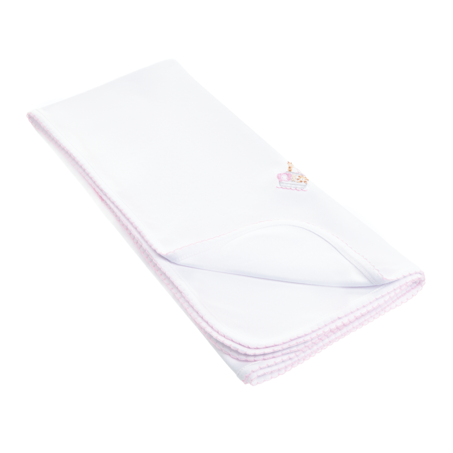 Noah's Ark Receiving Blanket - Pink