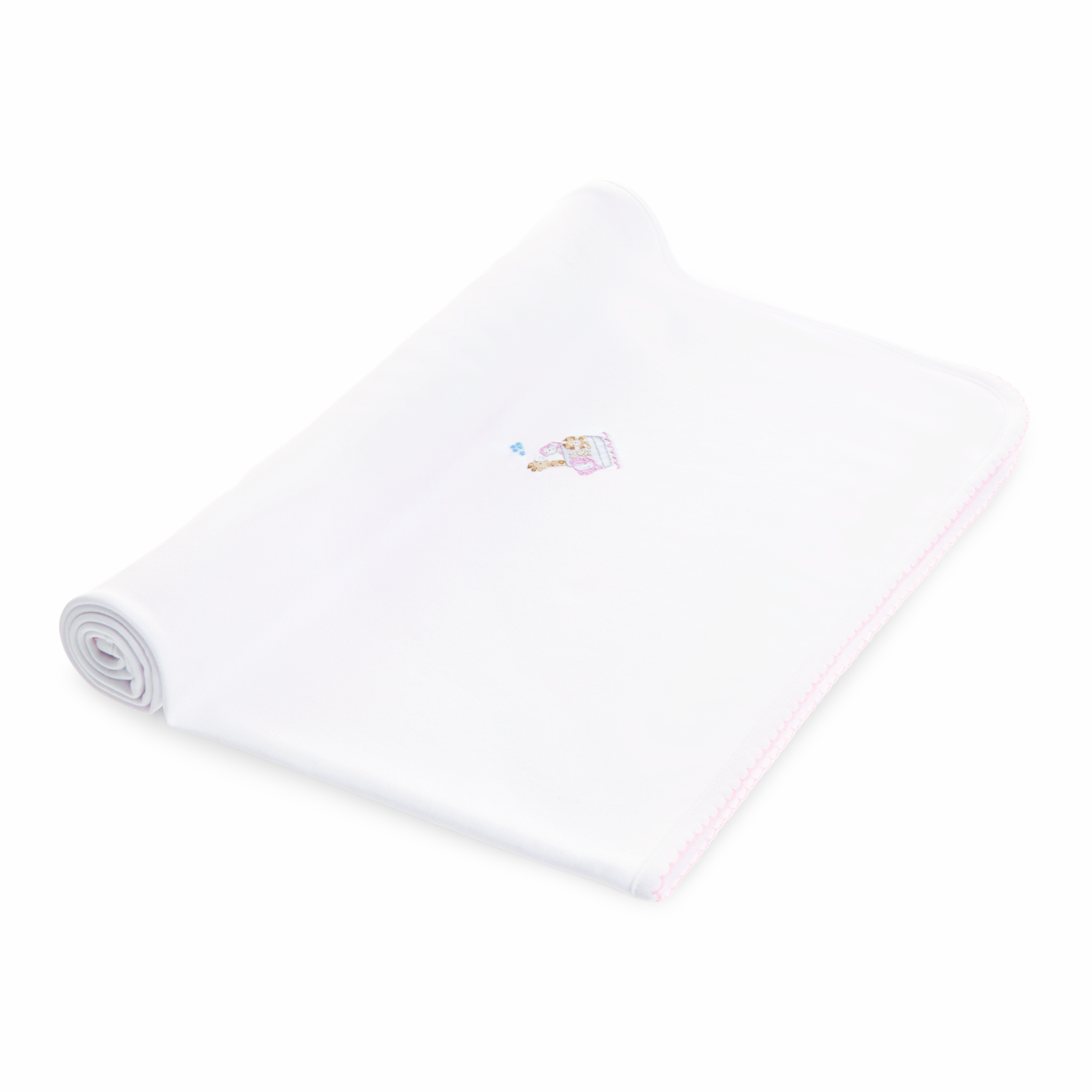 Noah's Ark Receiving Blanket - Pink