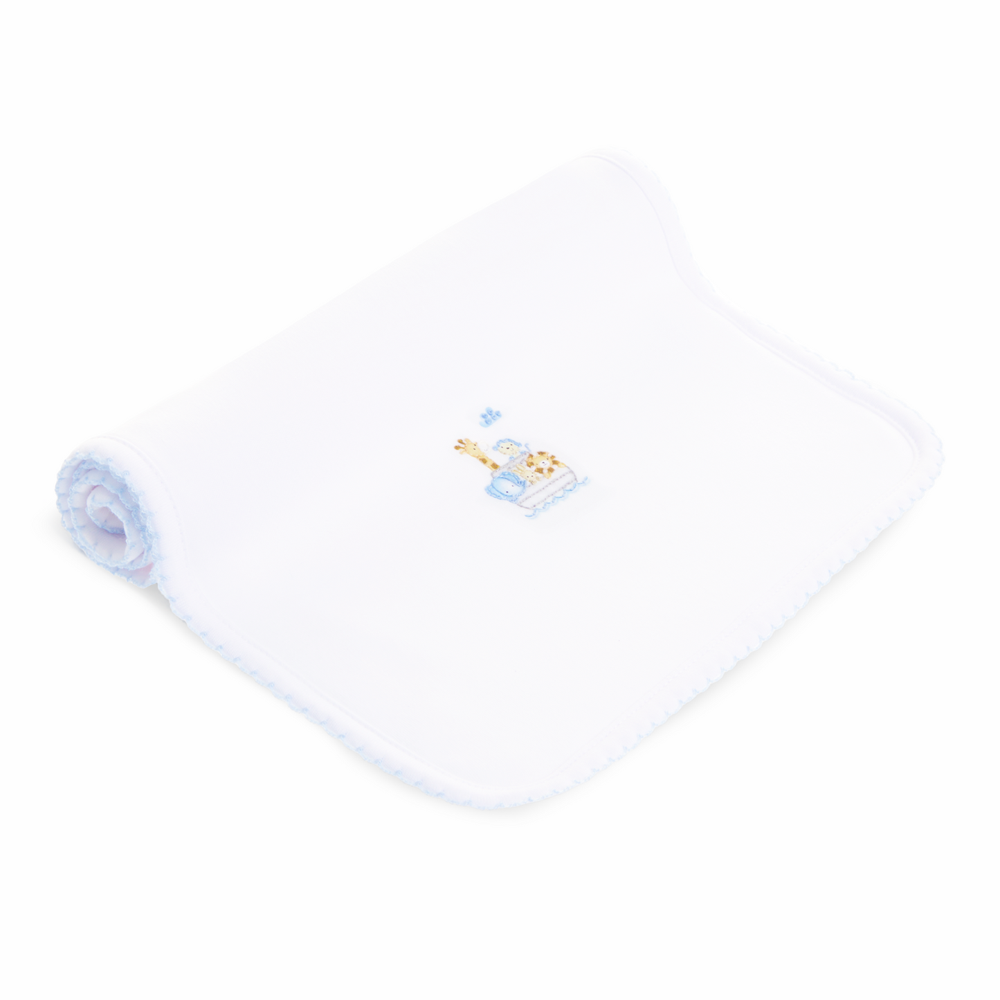 Noah's Ark Burp Cloth - Light Blue