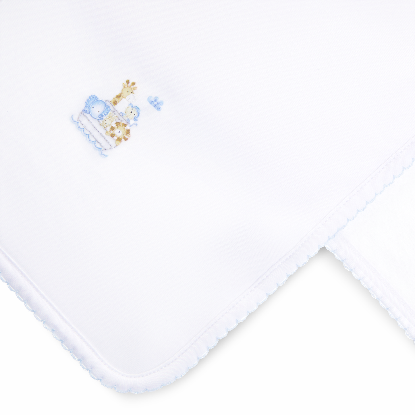 Noah's Ark Burp Cloth - Light Blue
