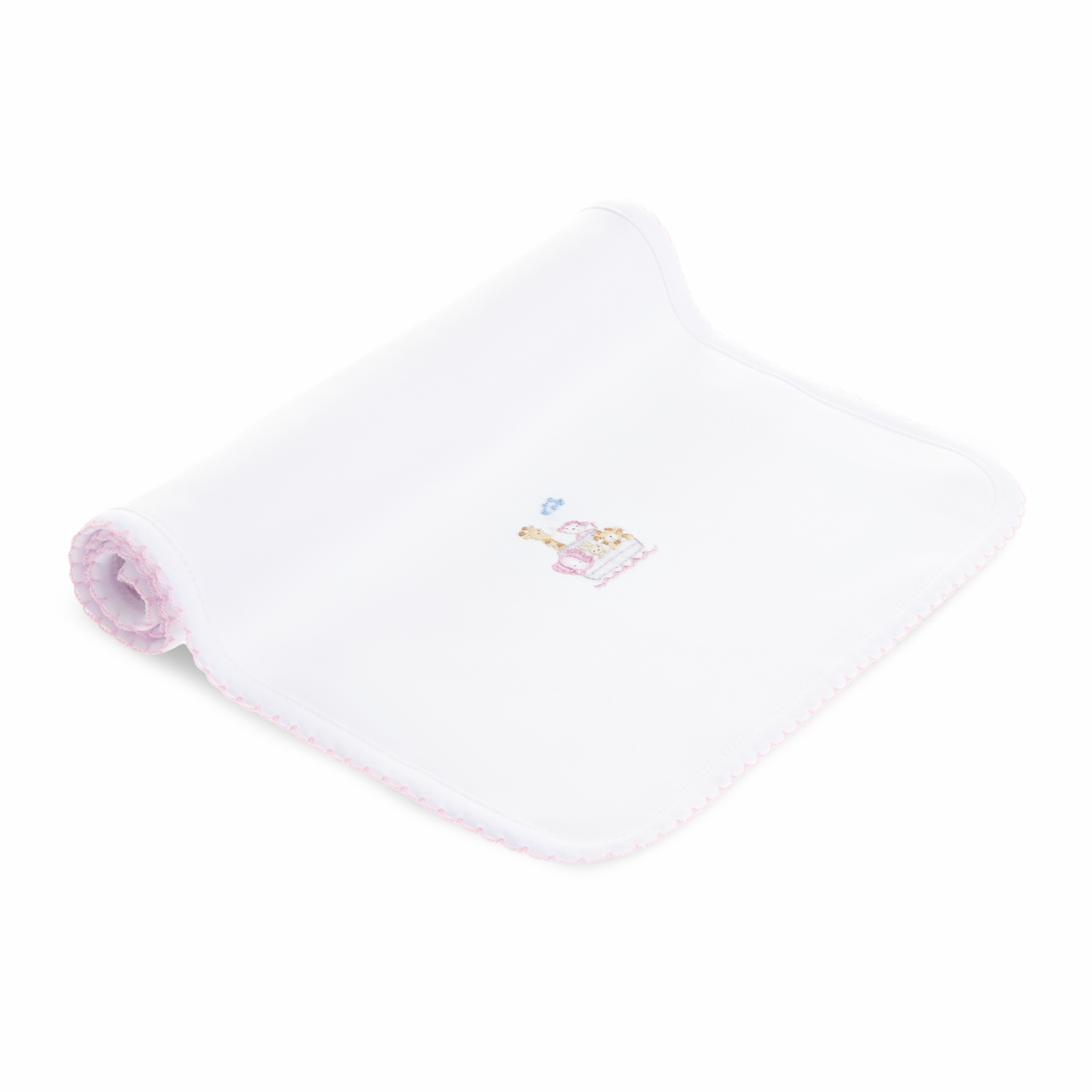 Noah's Ark Burp Cloth - Pink