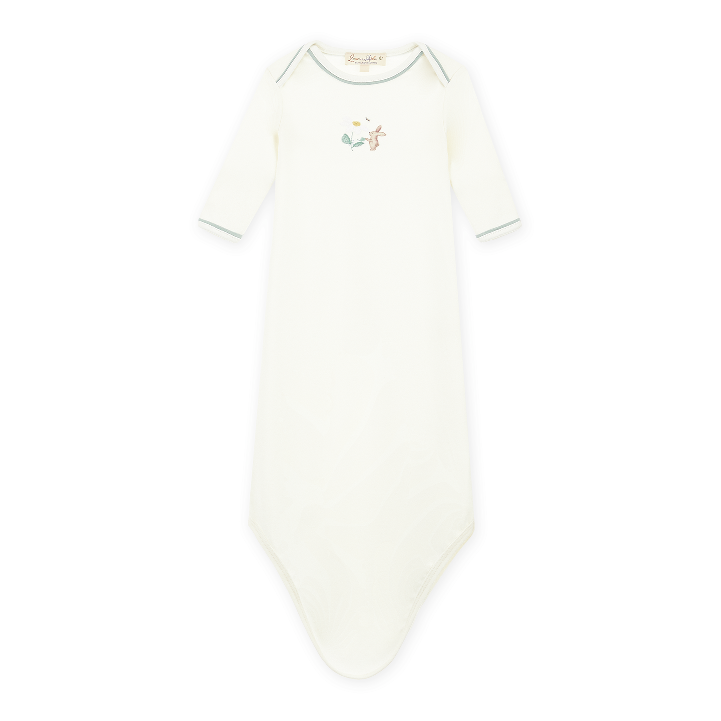 Bunny's Daisy Garden Embroidered Knot Gown - Magnolia Baby Girl