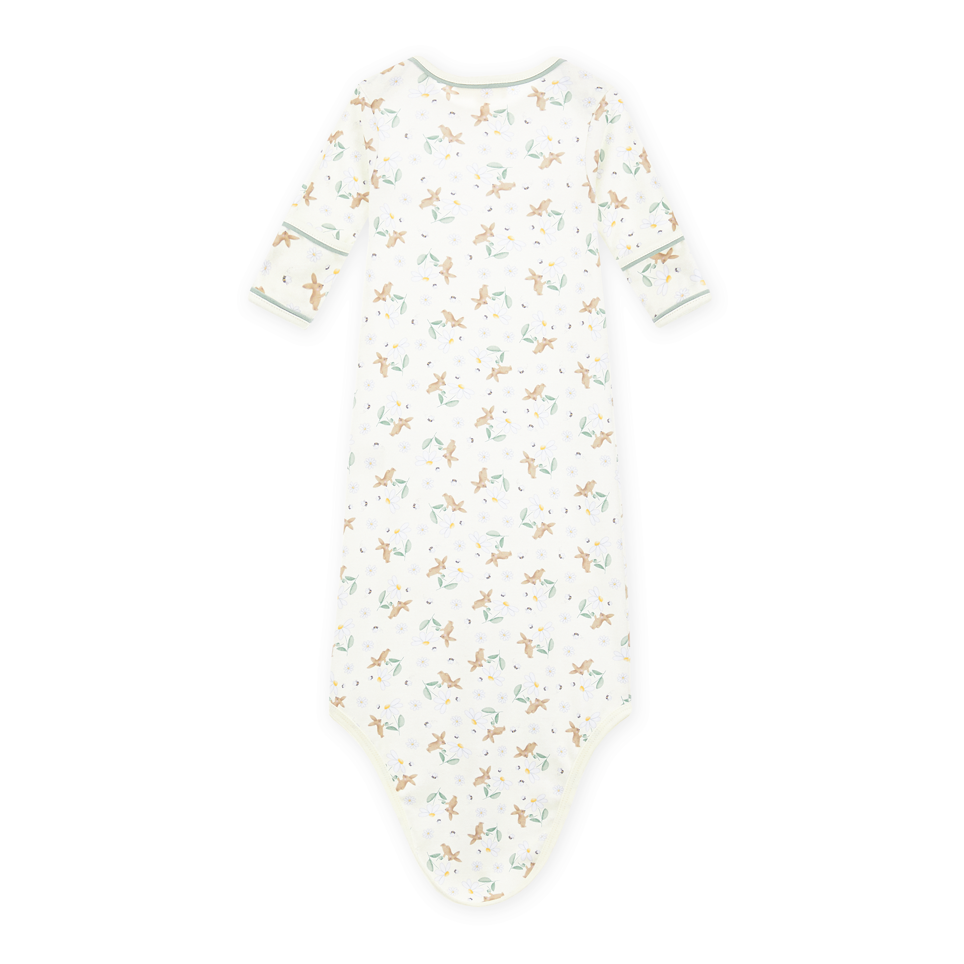 Bunny's Daisy Garden Print Knot Gown - Magnolia Baby Girl